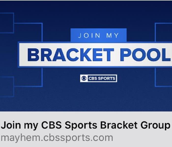 Blue background with words Join My Bracket Pool